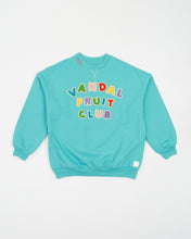 Load image into Gallery viewer, Crewneck Aqua Vandal Fruit Club
