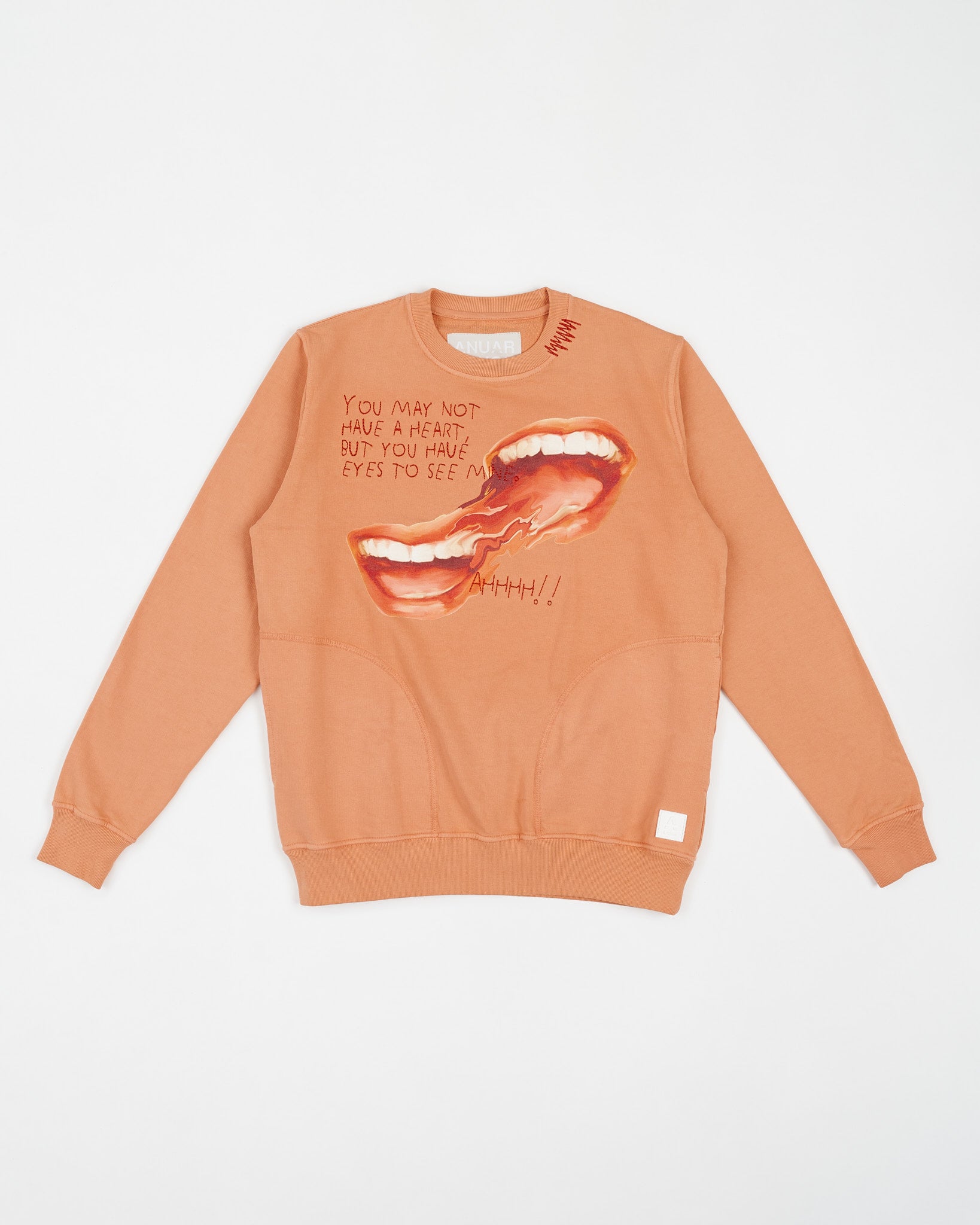Peach crewneck sweatshirt deals