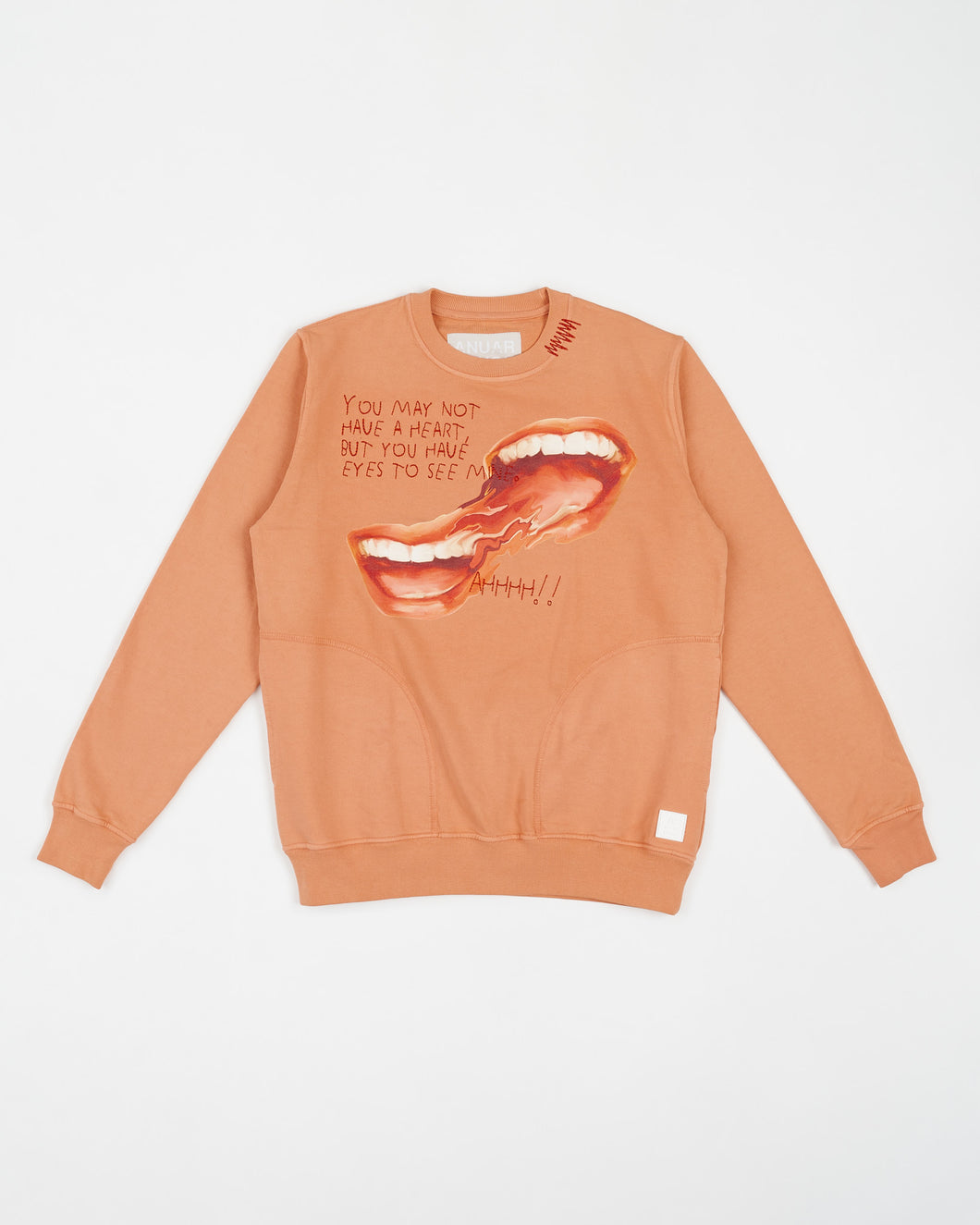 Melted Lips Peach Crewneck