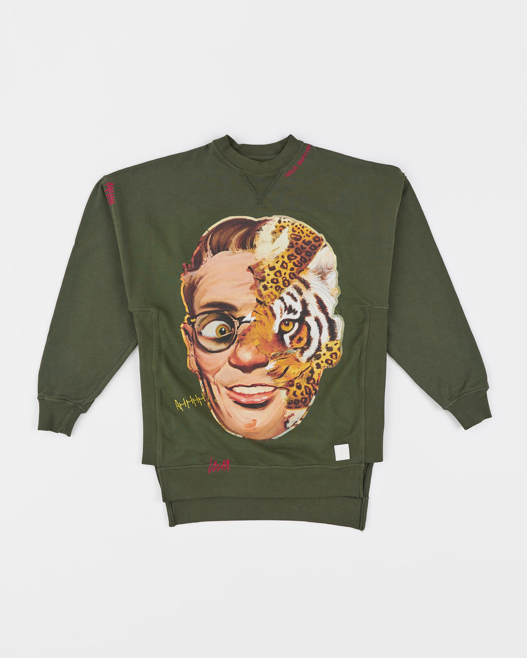Tigra Military Green Crewneck