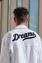 Load image into Gallery viewer, DREAMS Oversize White Denim Jacket
