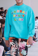 Load image into Gallery viewer, Crewneck Aqua Vandal Fruit Club
